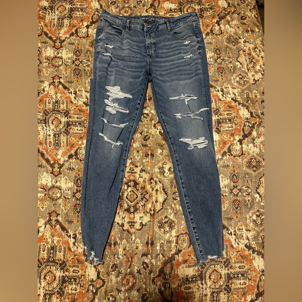 American Eagle Dream Jean Distressed Skinny Jeans